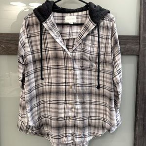 American Eagle Hooded Flannel